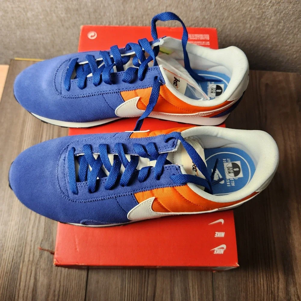 Nike Pre Montreal 17 Sneakers Mens 9.5 Blue Orange NEW Retro Running 898031-400